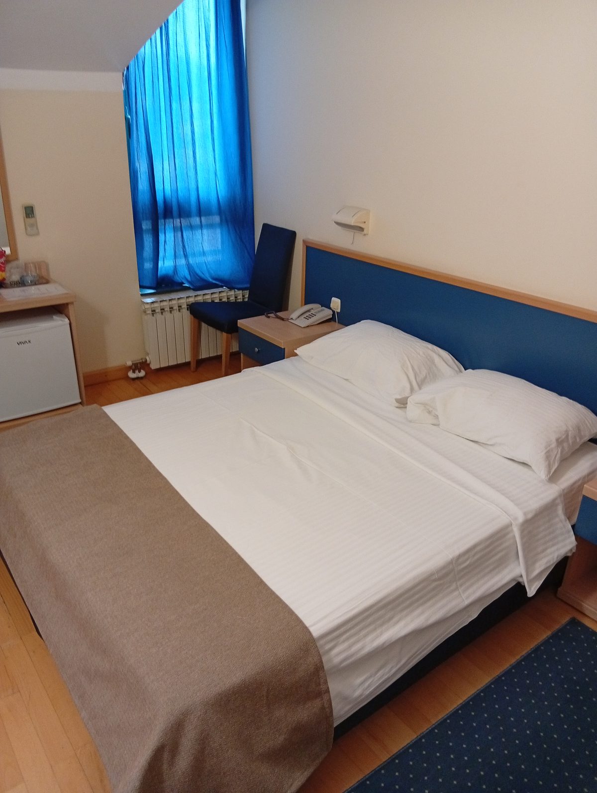 Double bed made up
